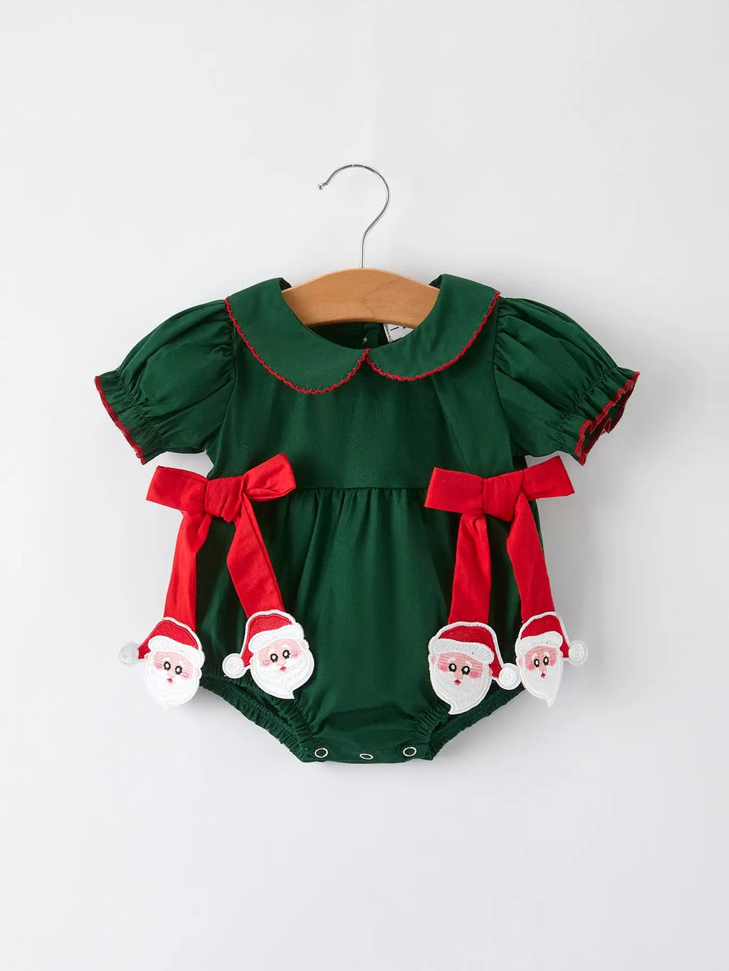 Baby Girl Green Santa Dress