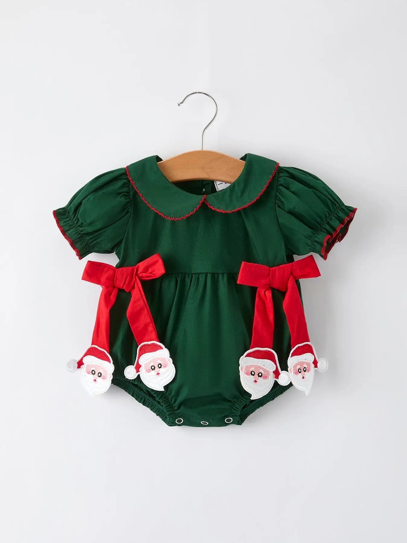 Baby Girl Green Santa Dress