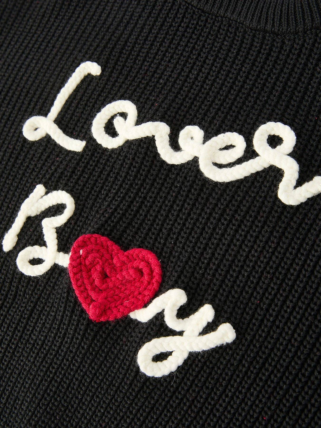 Lover Boy Black Knitted Pullover