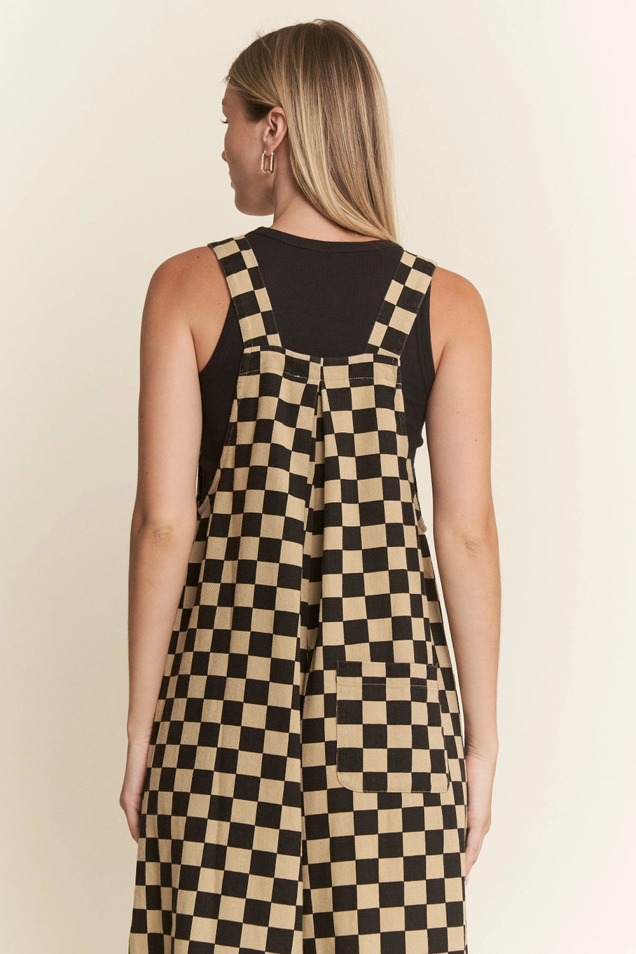 PREORDER- Checkered Wide Leg Overalls