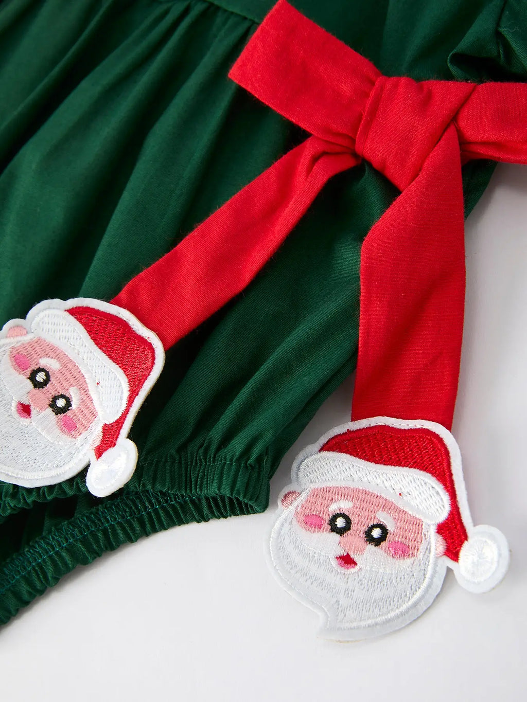 Baby Girl Green Santa Dress
