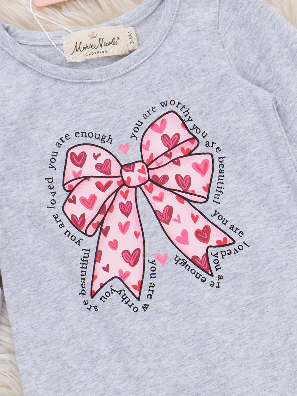 Sparkle Heart Bow Ruffle Romper