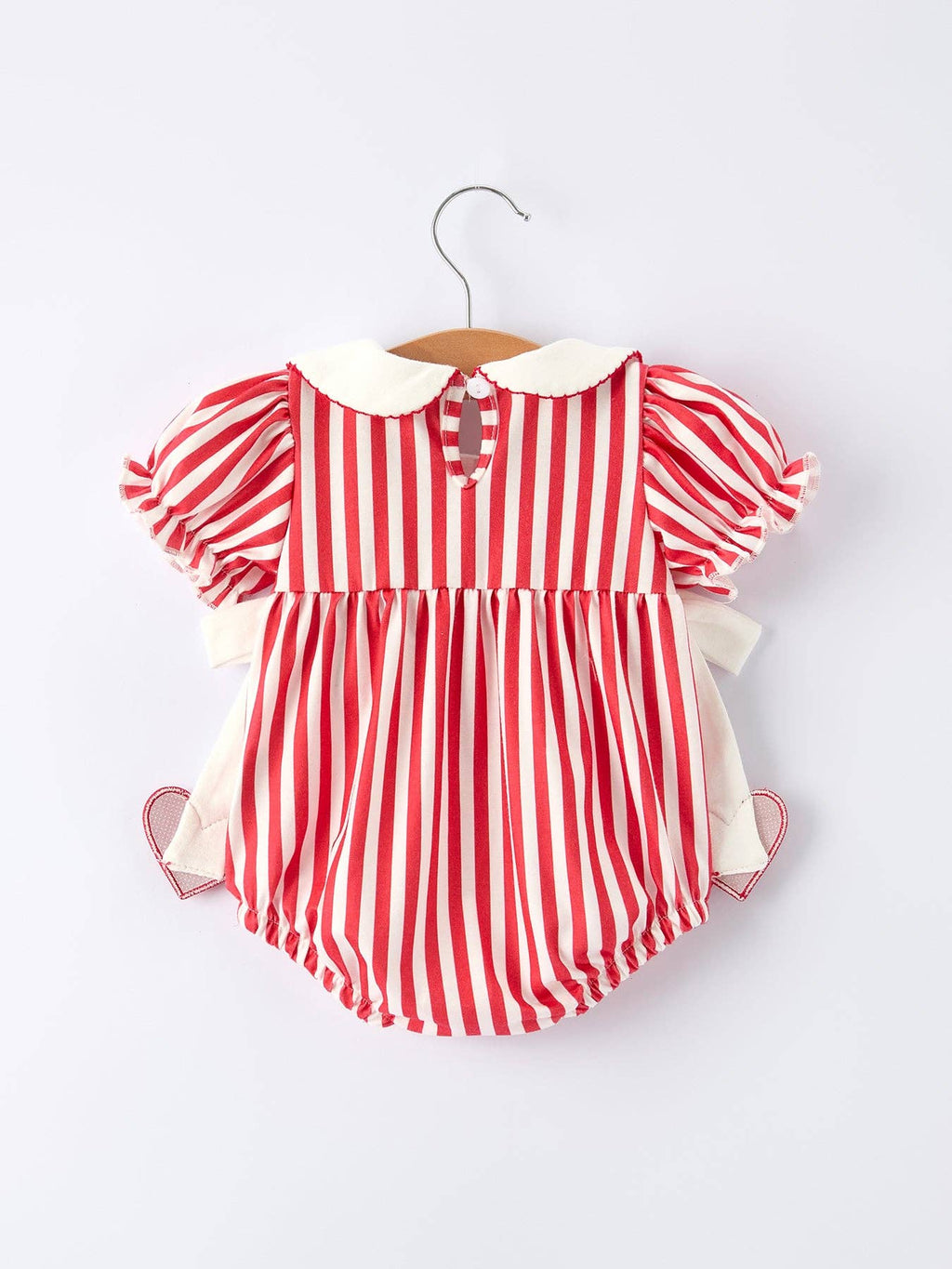 Baby Valentine Heart Romper – Red Stripe