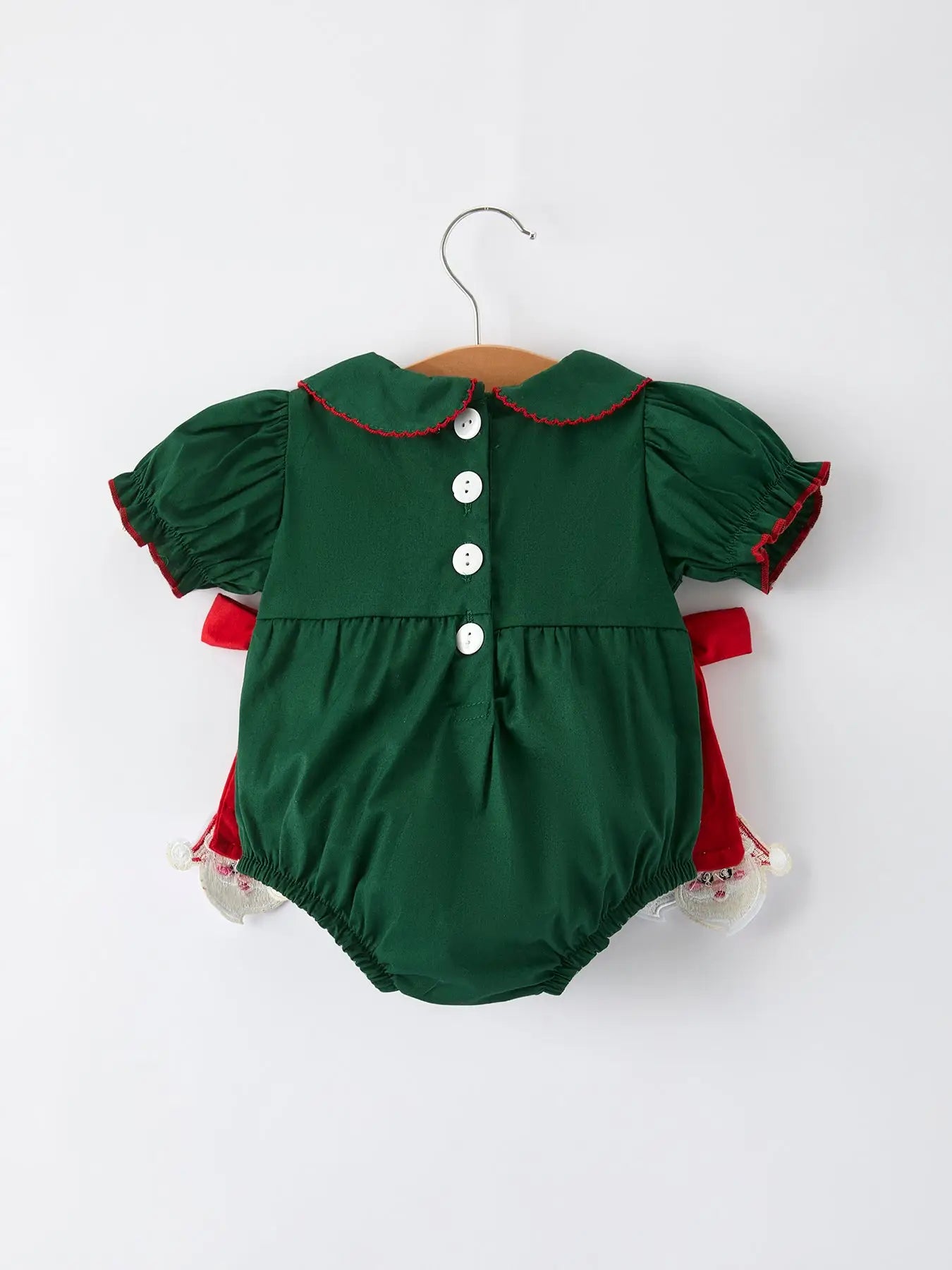 Baby Girl Green Santa Dress