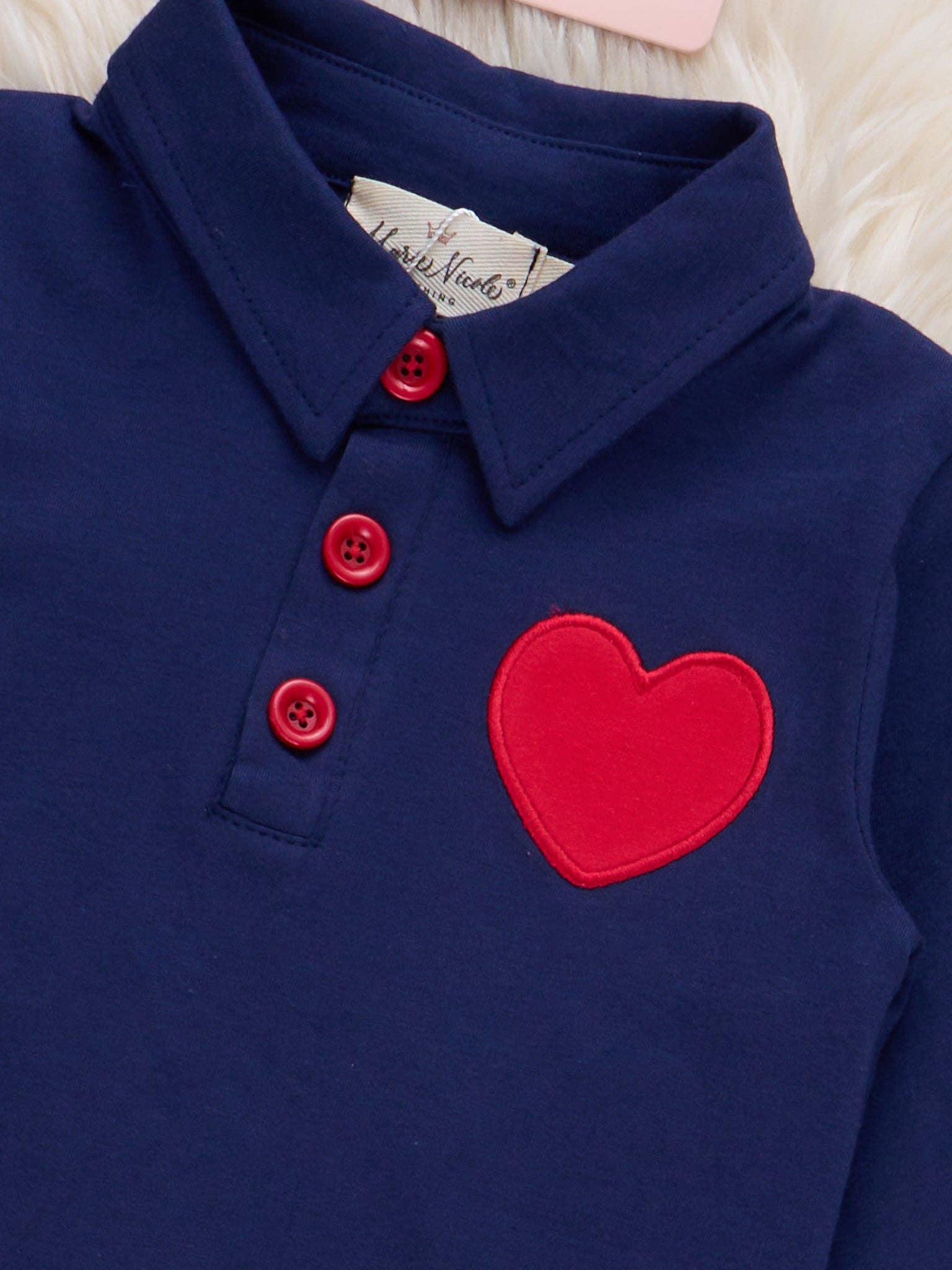 Love Game Embroidered Boys Outfit