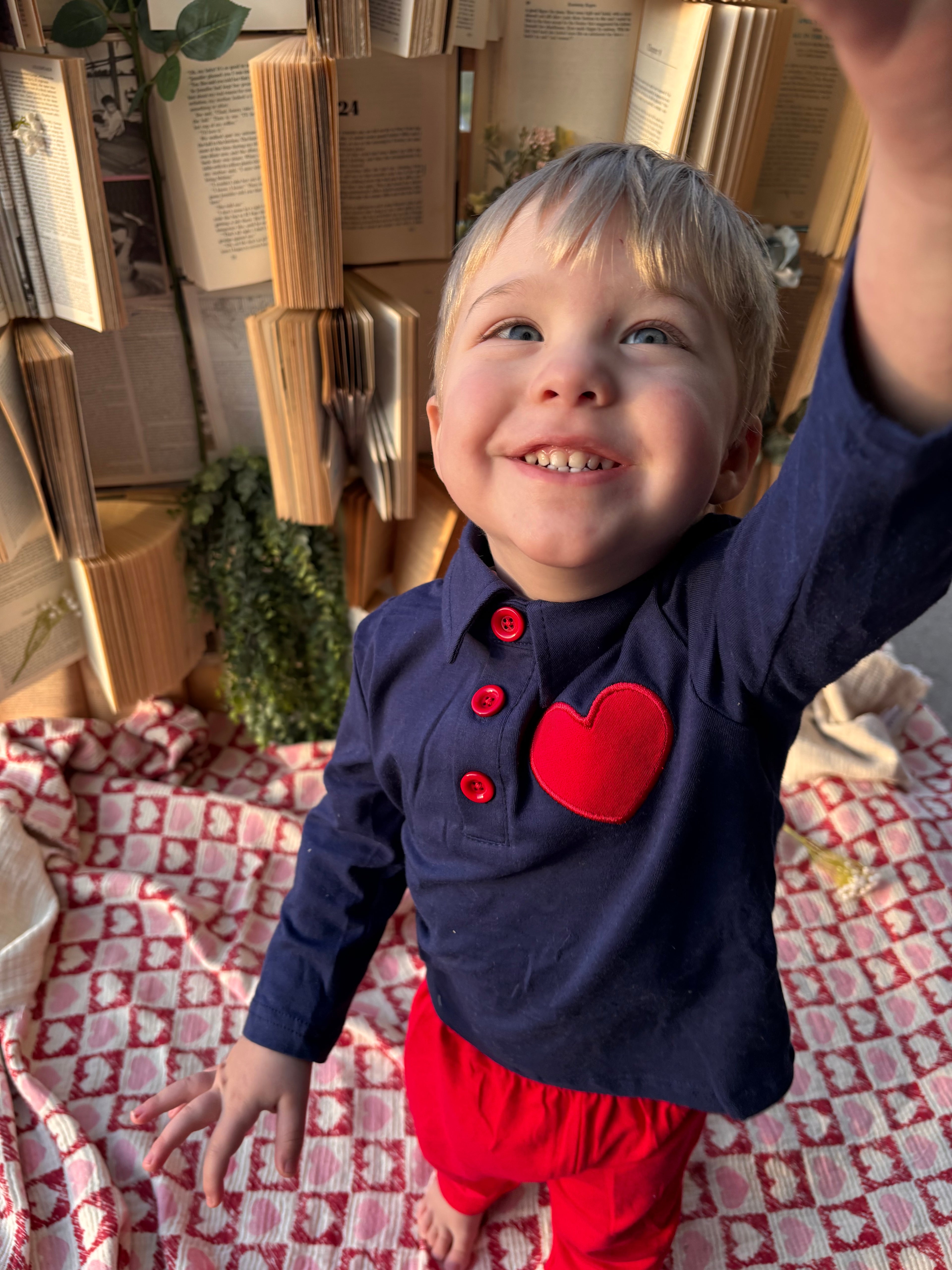 Love Game Embroidered Boys Outfit