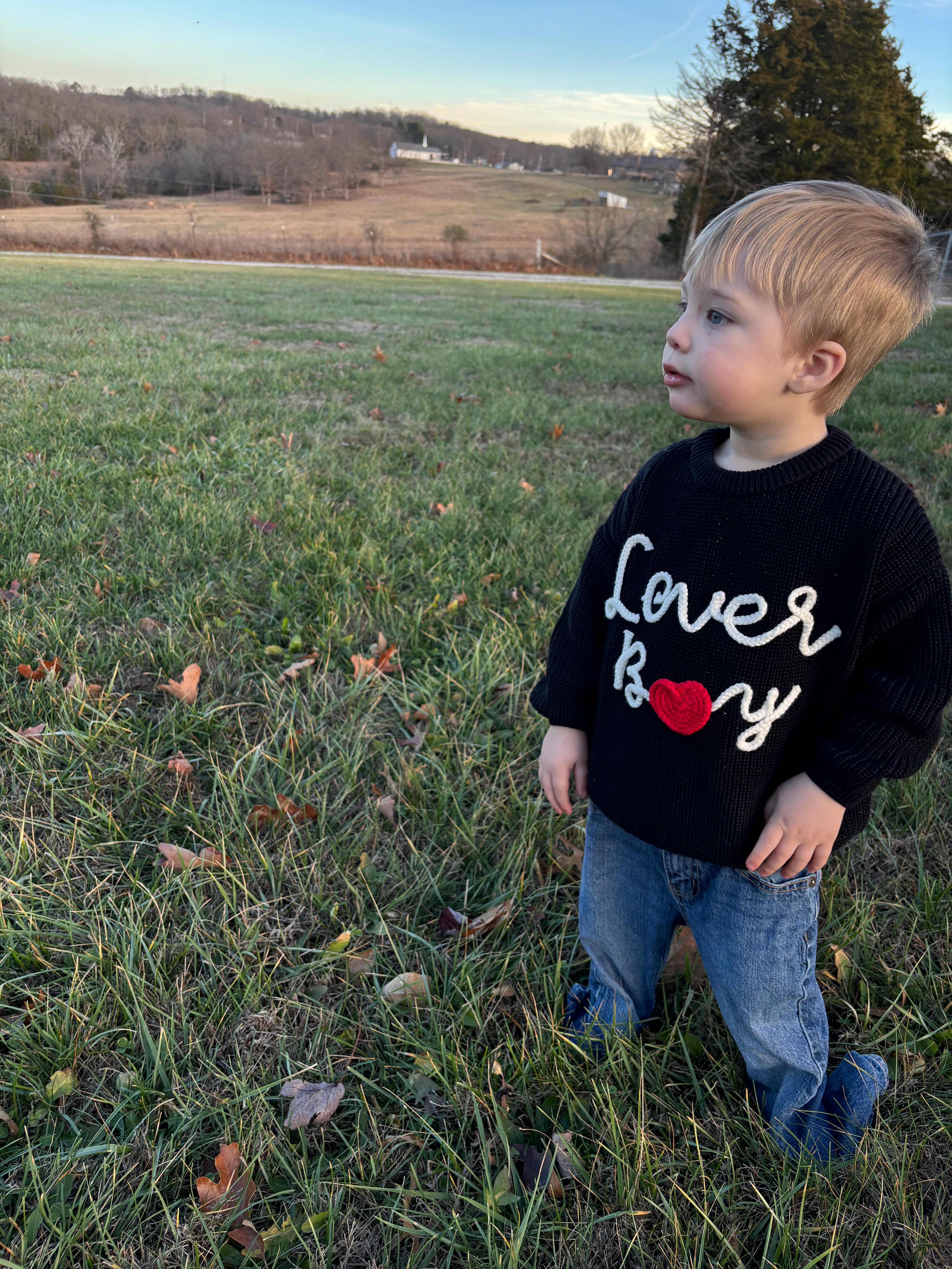 Lover Boy Black Knitted Pullover