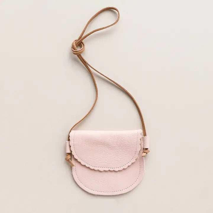 Kids Scalloped Leather Purse