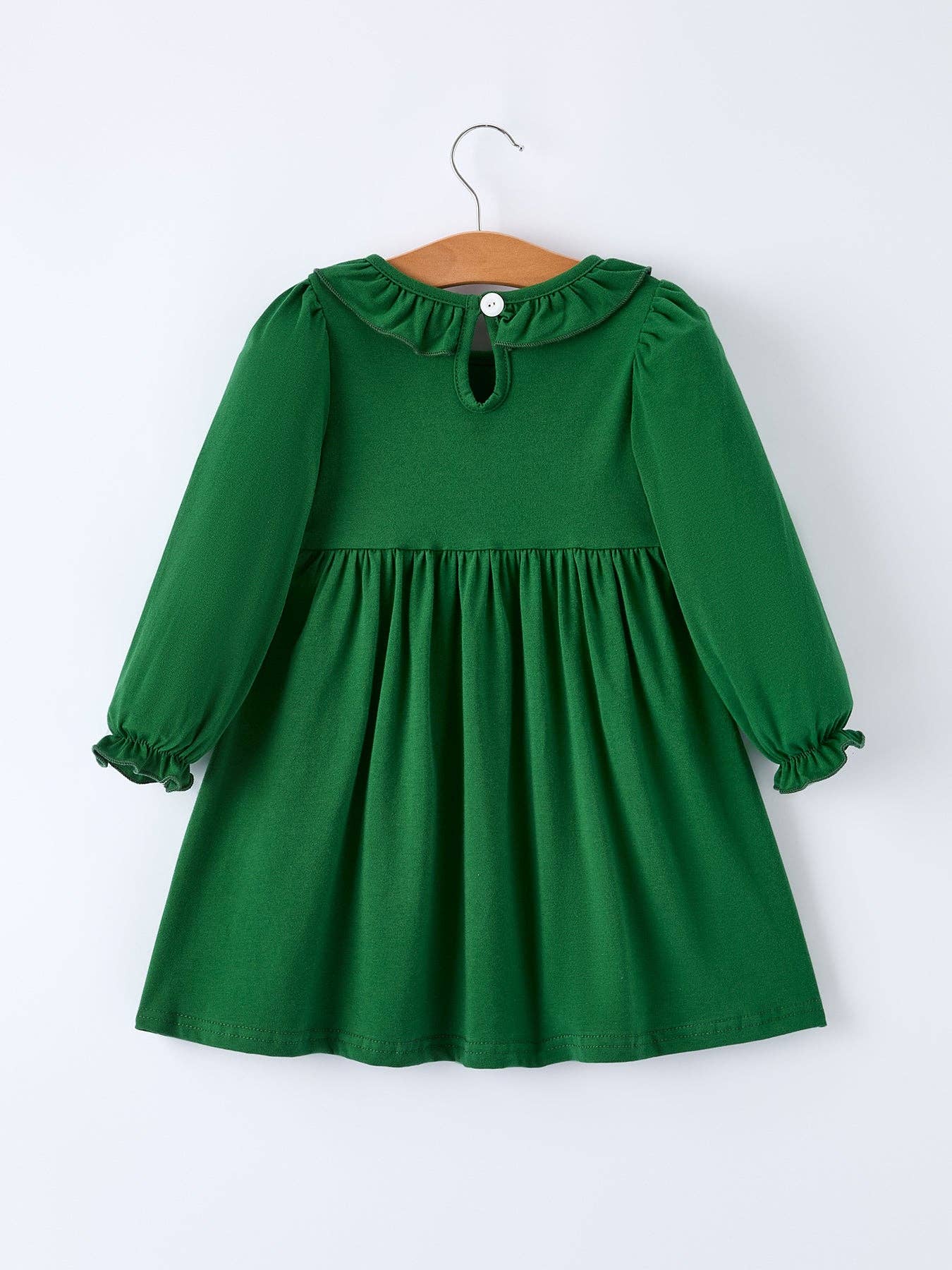 Girls St. Patrick’s Day Shamrock Puppy Smocked Dress
