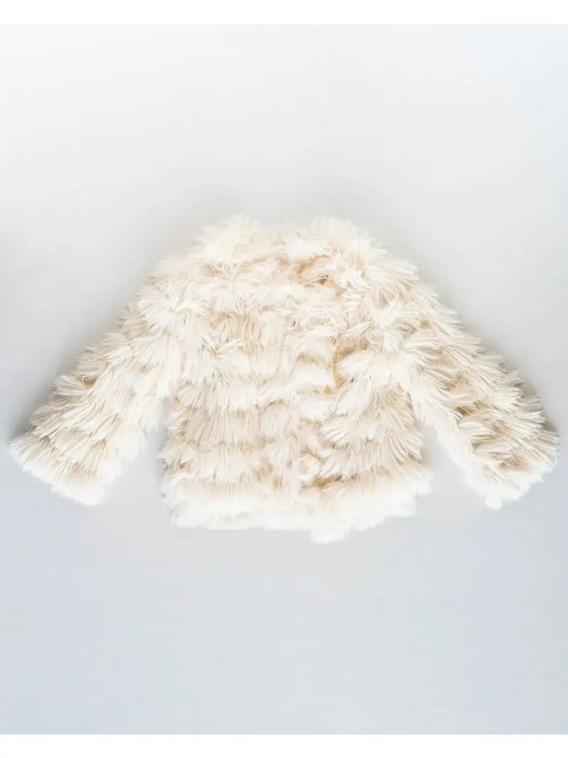 Faux Shag Layered Jacket